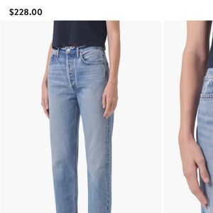 90s Pinch Waist High Waist Straight Leg Jeans
AGOLDE size 25